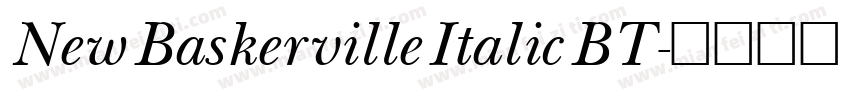 New Baskerville Italic BT字体转换